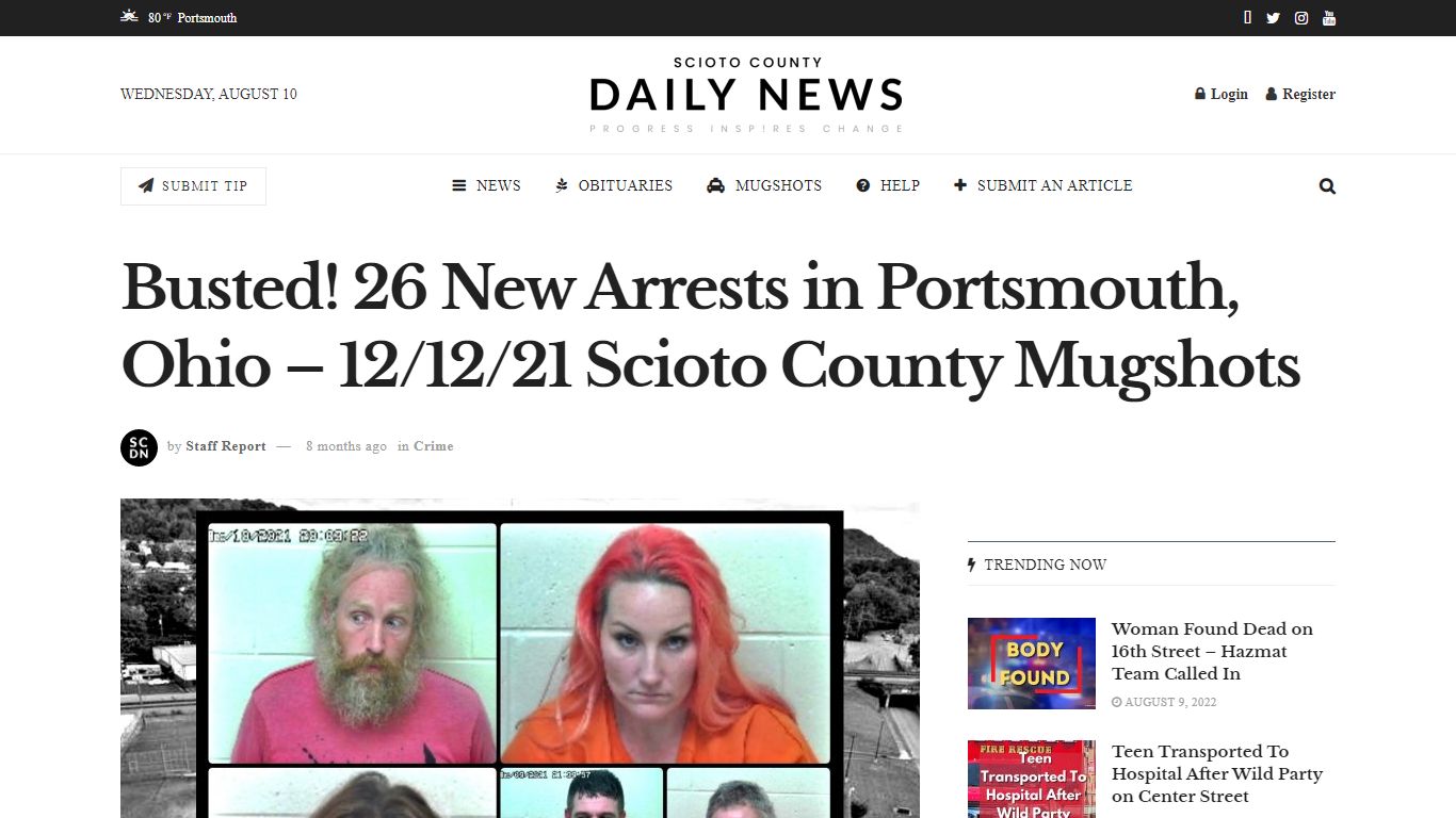 Busted! 26 New Arrests in Portsmouth, Ohio – 12/12/21 ...